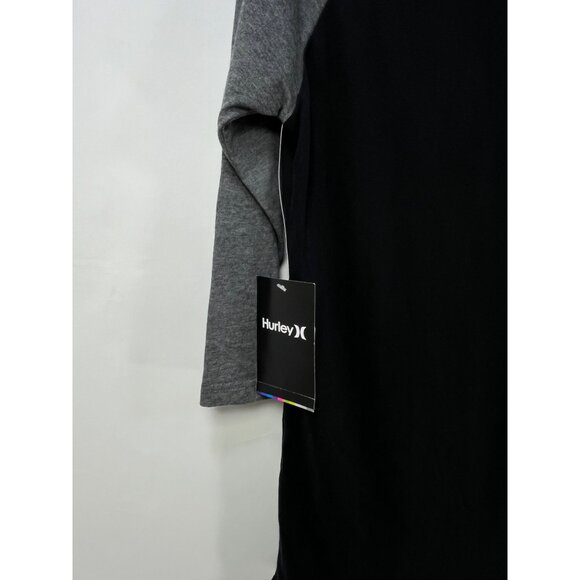 Hurley TShirt Baseball Tee Nike Dri Fit Black Grey Hurley Baseball Tee Mens M - Picture 8 of 10